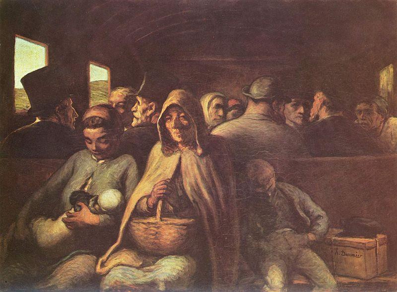 Honore Daumier Wagen dritter Klasse